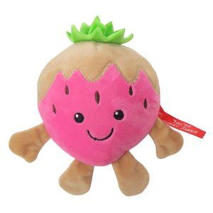 Dan Dee Strawberry Plush 7" Stuffed Toy You're Berry Sweet Pink Tan